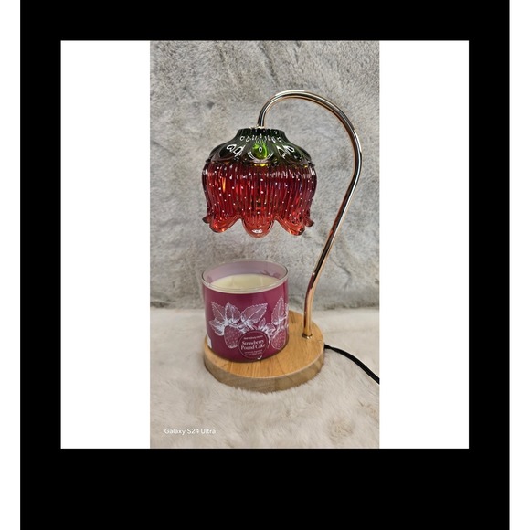 Strawberry Shortcake Candle Warmer Lamp Glass Shade Wax Melt Burner Timer NIB - Picture 4 of 8